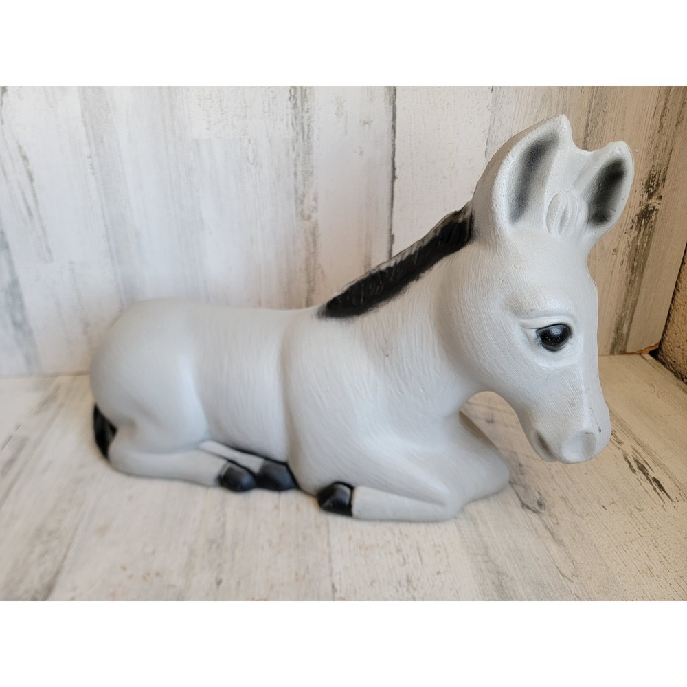 Donkey nativity scene blow mold Xmas lawn vintage religious home decor figure
